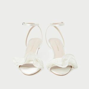 Loeffler Randall Elena Pearl Pleated Ruffle Sandal